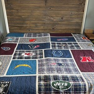 Pottery Barn Teen - Patchwork NFL Team Quilt AFC Teams